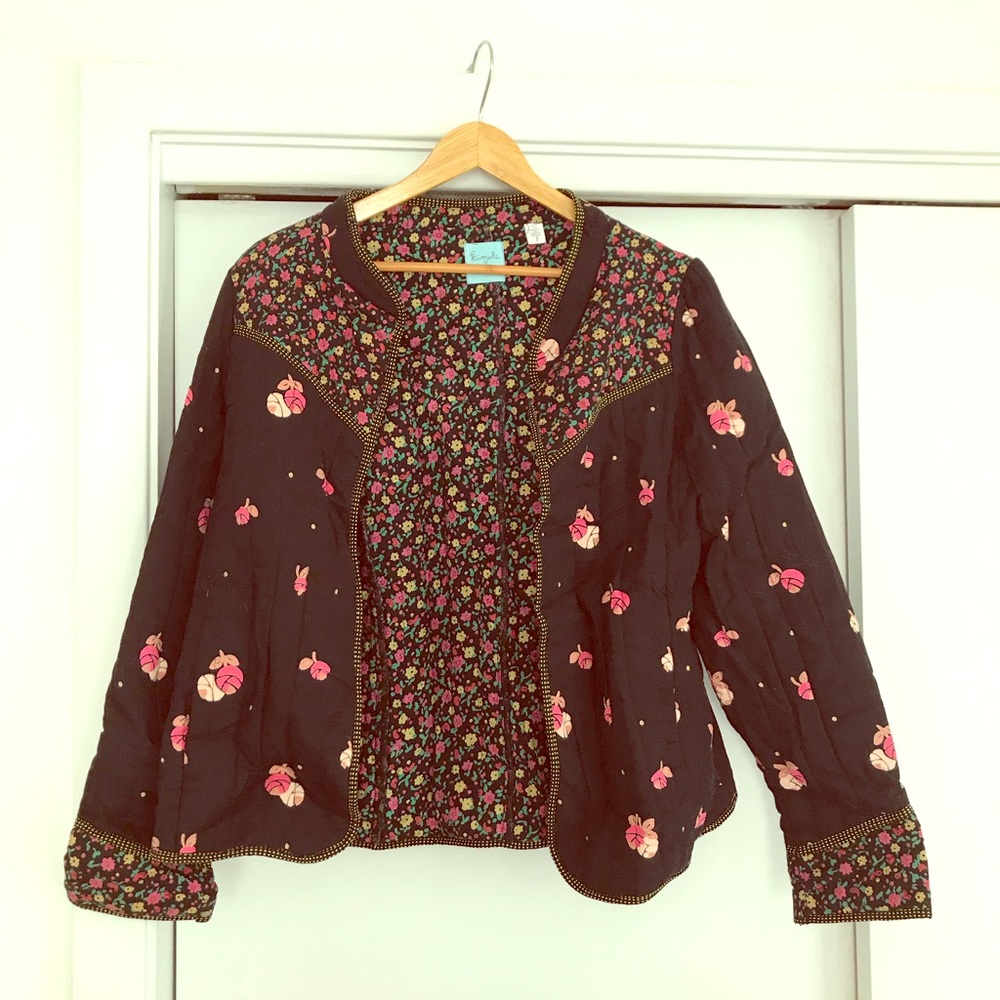 Cute floral quilted jacket